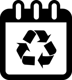 Recycling Day Calendar Reminder Page Engraving Svg Design, Free Vectors File